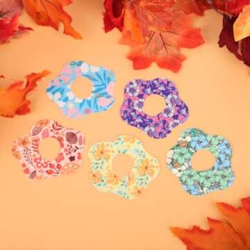 25pcs Adhesive Patches for Dexcom G7, Waterproof Over Patch with Hole Sensor Covers Blood Sugar Monitor Patch Flower Adhesive Tape Sticker Compatible with Dexcom G7 (5 Styles)