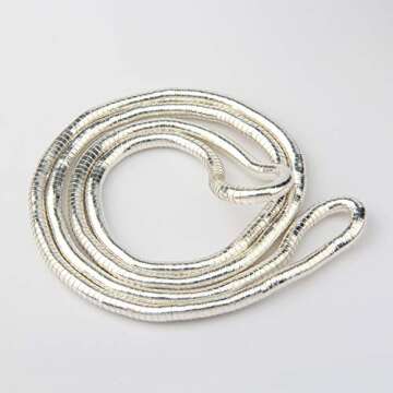 BNQL Bendable Snake Necklace Flexible Multi-purpose Necklace (Silver)