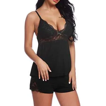 Mathea Lace Sexy Pajamas Set - Comfortable Nightwear for Women