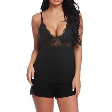 Mathea Lace Sexy Pajamas Set - Comfortable Nightwear for Women