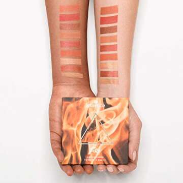 essence | FIRE Eyeshadow Palette | 9 Blendable Warm-toned Shades | Gluten & Paraben Free | Cruelty Free