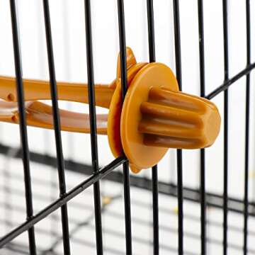 4 Pcs Bird Perches Canary Finch Budgie Cage Universal Plastic Stand Stick Toy Holders Adaptable to All Cages (8.7 Inches)