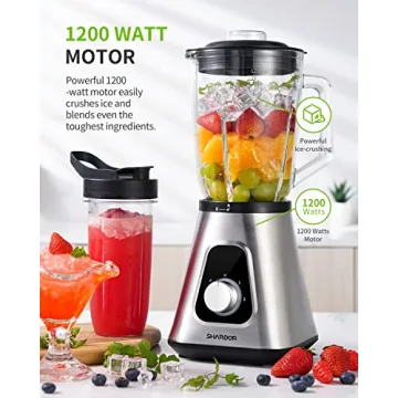 SHARDOR 1200W Blender for Smoothies Shakes & Sauces