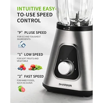 SHARDOR 1200W Blender for Smoothies Shakes & Sauces