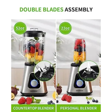 SHARDOR 1200W Blender for Smoothies Shakes & Sauces