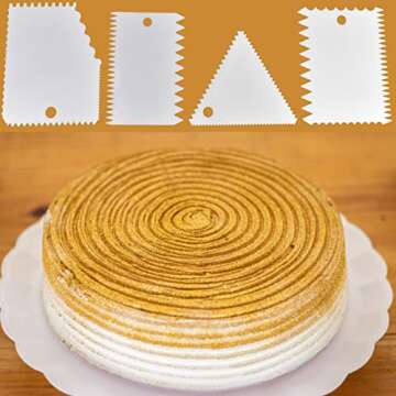 Versatile Jzszera Cake Scraper Tools Set for Easy Decorating