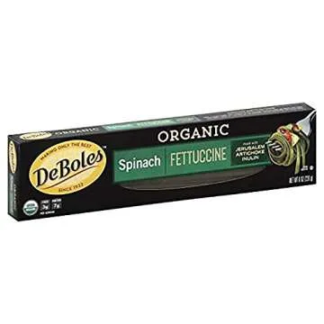 DeBoles Organic Spinach Pasta Fettuccini, Healthy & Delicious