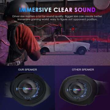 INHANDA Gaming Headset with Microphone, Compatible with PS4 PS5 Xbox One PC Laptop, Over-Ear Headphones with LED RGB Light, Noise Canceling Mic, 7.1 Stereo Surround Sound