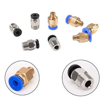 Aokin 10 Pcs Pneumatic Fittings for 3D Printer Filaments