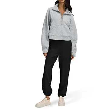 Stylish LASLULU Fuzzy Cropped Sweatshirt for Comfort