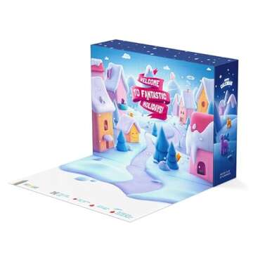 Fat Brain Toys Hey Clay Christmas Advent Calendar, Holiday Air Dry Clay Kit with Interactive App for Kids & Tweens, Modeling Clay and Crafts Set