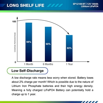 ExpertPower 12V 100Ah Lithium Battery for RV and Solar Uses