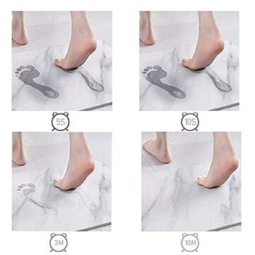 Diatomaceous Earth Hyper Dry Absorbent Stone Bath Mat – Japanese Design Bathroom Floor Non-Slip Fast Water Absorbent Drying Natural Safe Diatomite Foot Pad Easy to Clean