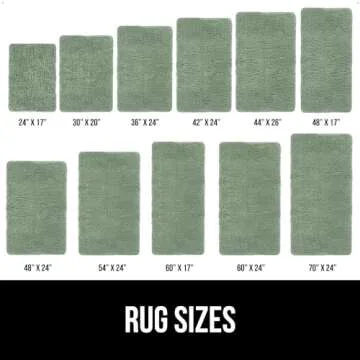 Gorilla Grip Soft Chenille Bath Rug Mat for Cozy Decor