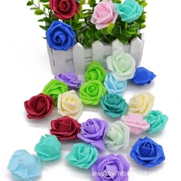 Lightingsky 300pcs Real Touch Artificial Rose Heads