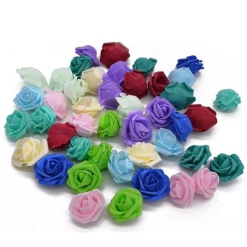 Lightingsky 300pcs Real Touch Artificial Rose Heads