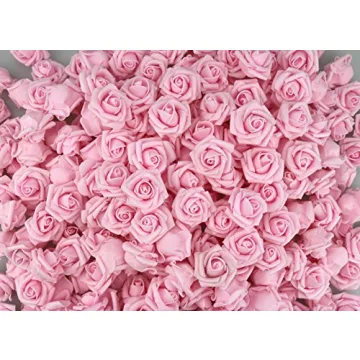 Lightingsky 300pcs Real Touch Artificial Rose Heads