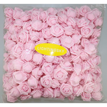 Lightingsky 300pcs Real Touch Artificial Rose Heads