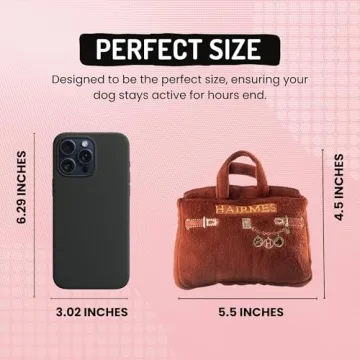 Classy Paws Luxury Plush Dog Purse Toy for Small Dogs