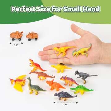 Dinosaur Toys for Kids 3-5, Interactive Set of Dino Toys, Dinosaur Toys for Boys Girls, Dino Egg Amu...