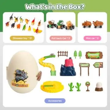 Dino Egg Amusement Park for Kids 3-7, Fun Educational Toys