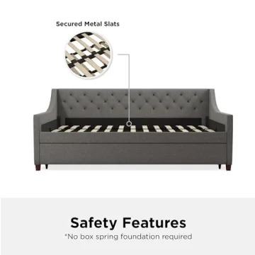 Novogratz Her Majesty Upholstered Daybed and Trundle - Stylish Comfort