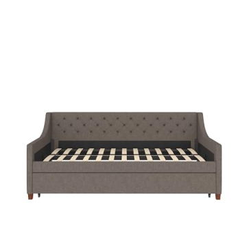 Novogratz Her Majesty Upholstered Daybed and Trundle - Stylish Comfort