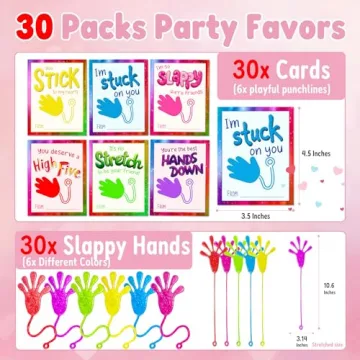 Huzmelo Valentines Day Cards & Sticky Hands for Kids