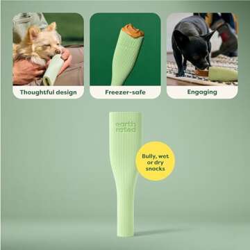 Earth Rated Dog Toy, Enrichment Toys for Adult and Puppy Dogs, Dishwasher and Freezer-Safe, Natural ...