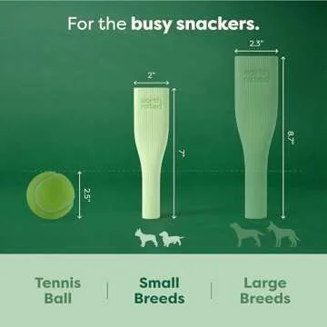 Earth Rated Dog Toy, Enrichment Toys for Adult and Puppy Dogs, Dishwasher and Freezer-Safe, Natural Rubber, Small, Green