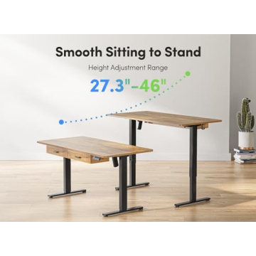 FEZIBO Adjustable Height Electric Desk for Home Office