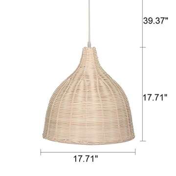 KIRIN Bamboo Rattan Hanging Lamp Pendant Light for Home