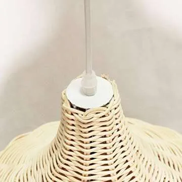 KIRIN Bamboo Rattan Hanging Lamp Pendant Light for Home
