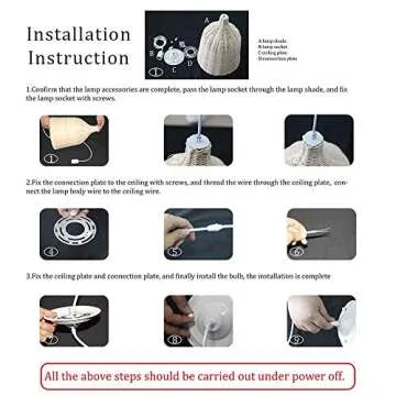 KIRIN Bamboo Rattan Hanging Lamp Pendant Light for Home