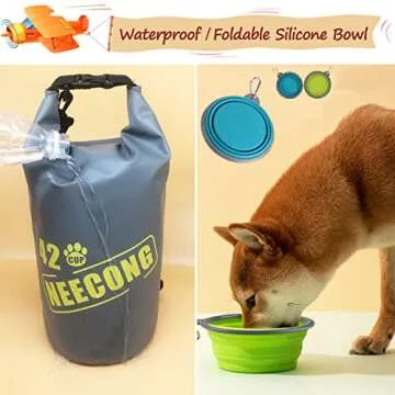 NEECONG Dog Food Travel Bag - 10L Waterproof Storage