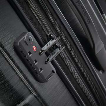 Samsonite Centric 2 Hardside Expandable Luggage with Spinners, Black, 3-Piece Set (20/24/28)