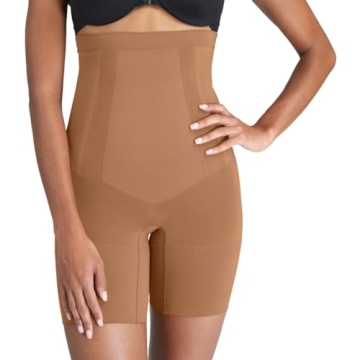 SPANX OnCore High-Waisted Mid-Thigh Short - Powerful Sculpting Shapwear for Women - Level 3 Compress...