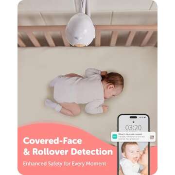CuboAi Plus Smart Baby Monitor: Sleep Safety Alerts for Covered Face, Danger Zone & Sleep Analytics - 1080p HD Night Vision Camera, 2 Way Audio, Cry & Temperature Detection (Incl. 3 Stand Options)