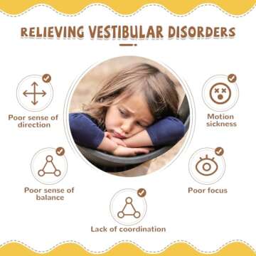 Zhenx Spinning Chair for Kids, Autism Kids Swivel Chair, Kids Sensory Chair, Spinning Chair for Autistic Kids & ADHD Children, Sit and Spin Training Body Coordination (Blue)