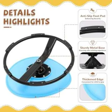 Zhenx Spinning Chair for Kids, Autism Kids Swivel Chair, Kids Sensory Chair, Spinning Chair for Autistic Kids & ADHD Children, Sit and Spin Training Body Coordination (Blue)