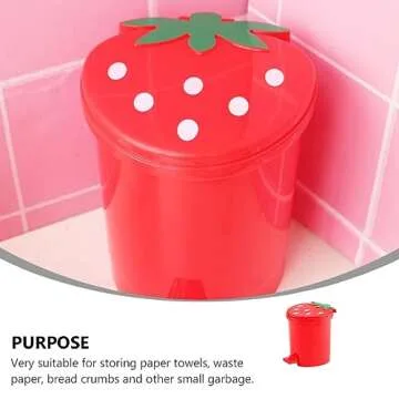 PRETYZOOM Desktop Trash Can Garbage Bin Pen Pencil Cup Holder Luggage Cup Holder Desktop Garbage Can...