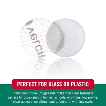 VELCRO Brand Clear Fasteners | Perfect for Home or Office