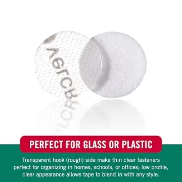 VELCRO Brand Clear Fasteners | Perfect for Home or Office
