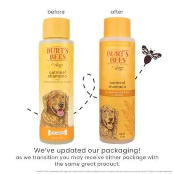 Burt's Bees for Pets Oatmeal Dog Shampoo with Colloidal Oat Flour and Honey, 95% Natural Origin Formulas, Shampoo for Dogs - Gentle Dog Shampoo, Best Dog Shampoo, 16 oz