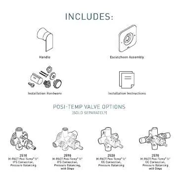 Moen Genta LX Matte Black Pressure-Balancing Modern Shower Trim, Bathroom Shower Lever Handle with Escutcheon, (Posi-Temp Valve Required), T2471BL