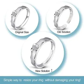 Ring Size Adjuster for Loose Rings, 12 Pack Invisible Ring Guards, Ring Sizers Ring Spacers or Ring Tightener, 4 Sizes Fitter, Resizer Fit Almost Any Size Rings