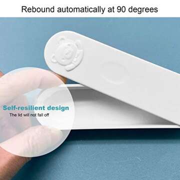 Zerodis Cotton Swab Box, Cartoon Bear Pattern Mini Travel Swab Case Unique Keepsake Trinket Box with...