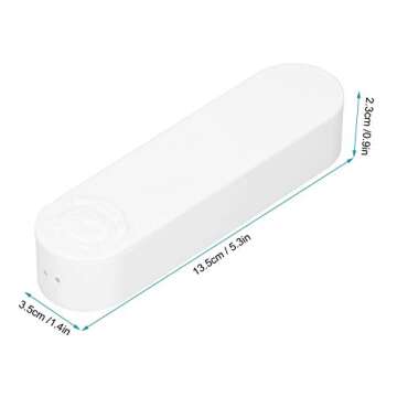 Zerodis Cotton Swab Box, Cartoon Bear Pattern Mini Travel Swab Case Unique Keepsake Trinket Box with Cover for Home Office(White)