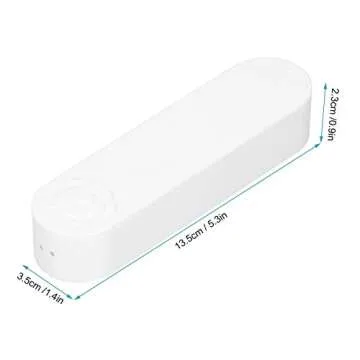 Zerodis Cotton Swab Box, Cartoon Bear Pattern Mini Travel Swab Case Unique Keepsake Trinket Box with Cover for Home Office(White)