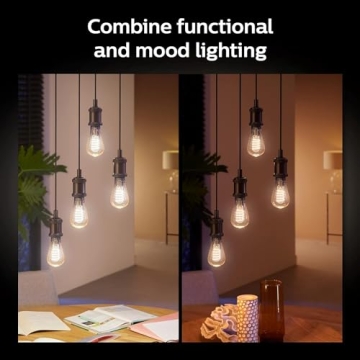 Philips Hue Smart Filament Bulbs - Adjustable Warm-to-Cool Light